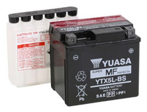 YUASA YTX5L-BS MAINTENANCE FREE 12 VOLT BATTERY - KTM 450 XC ATV